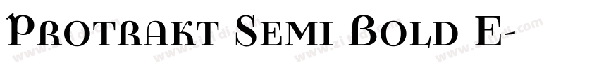 Protrakt Semi Bold E字体转换 Protrakt Semi Bold E字体转换